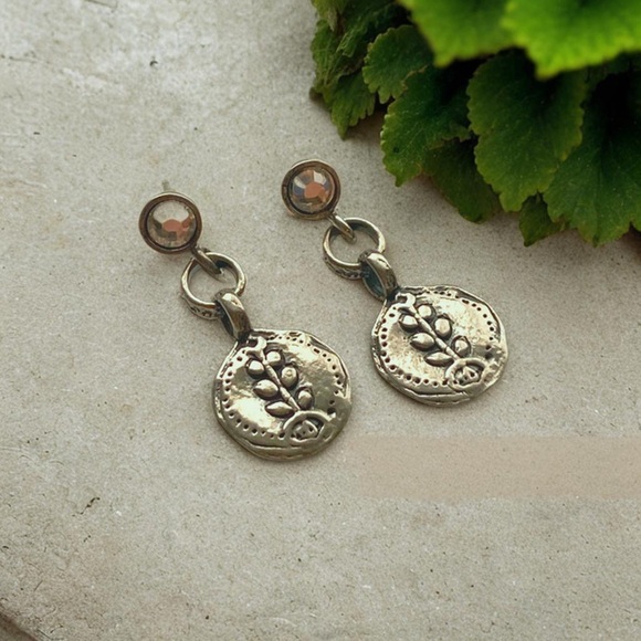 Silpada “Poetry in Motion”Botanical Drop Earrings on post P1689 - Picture 3 of 8